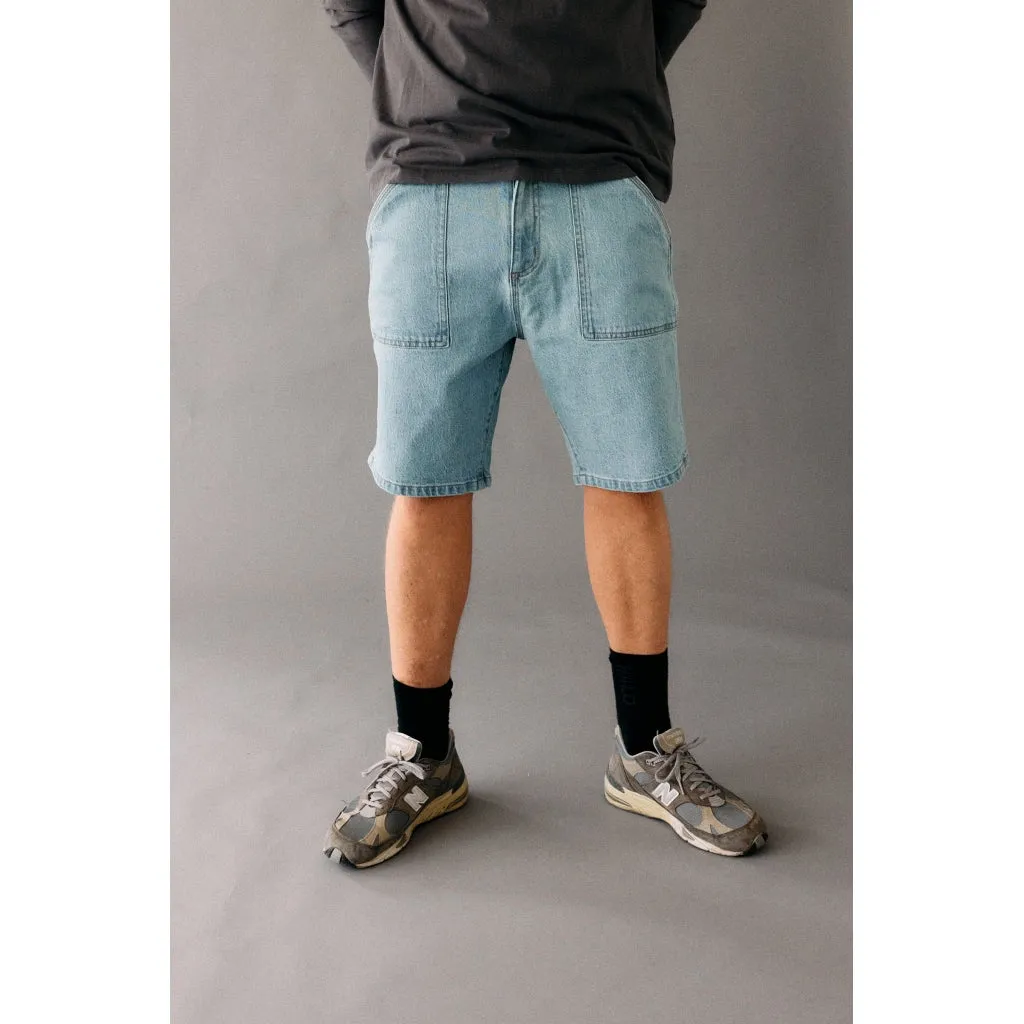 DPUTILTY LOOSE SHORTS - Light Blue Washed