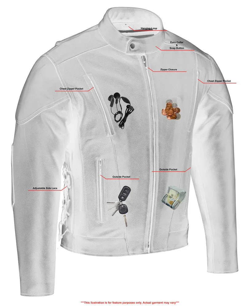 DS777 Men's Vented M/C Jacket Side Laces