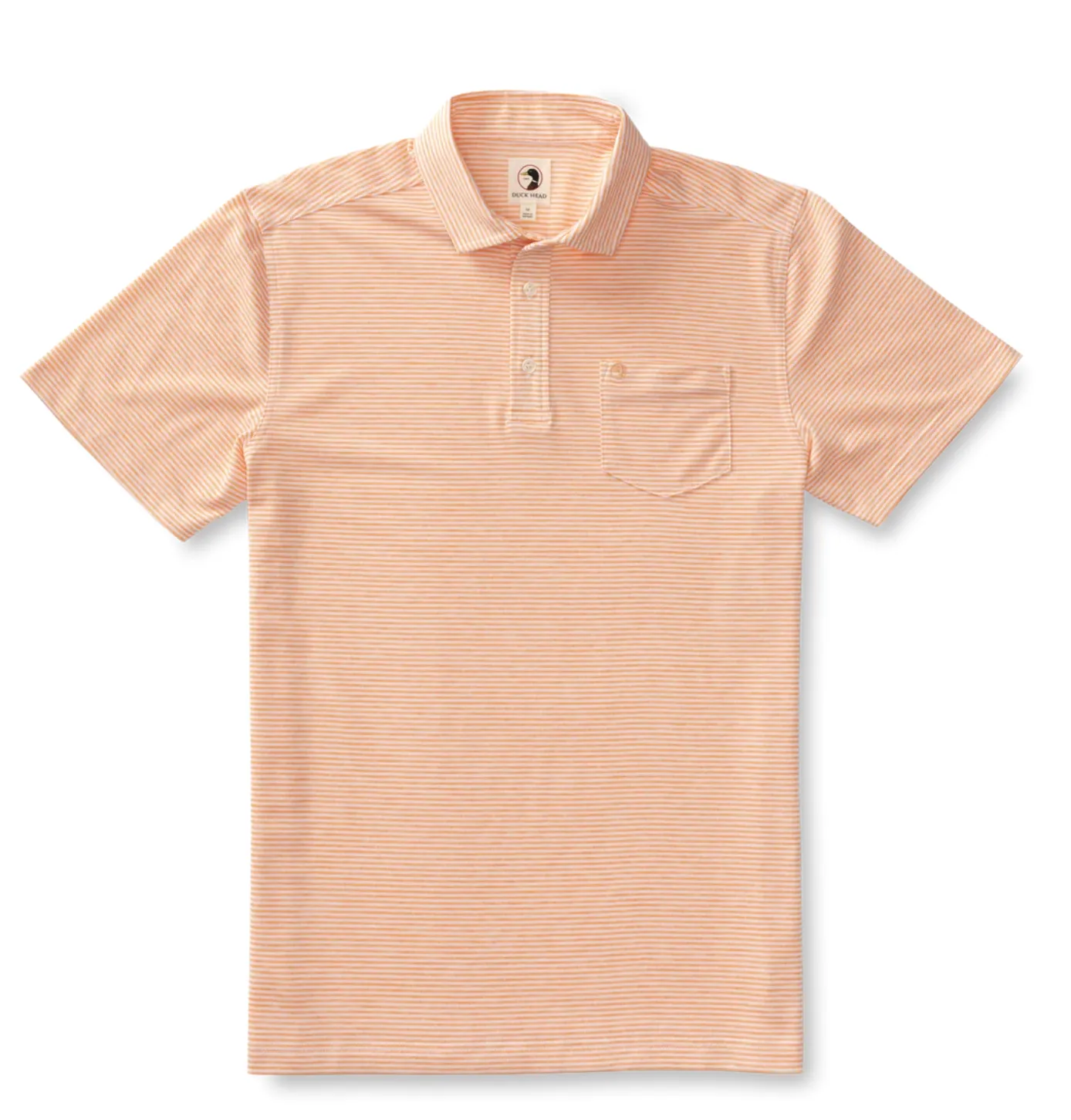 Duck Head Stripe Polo Orange Heather