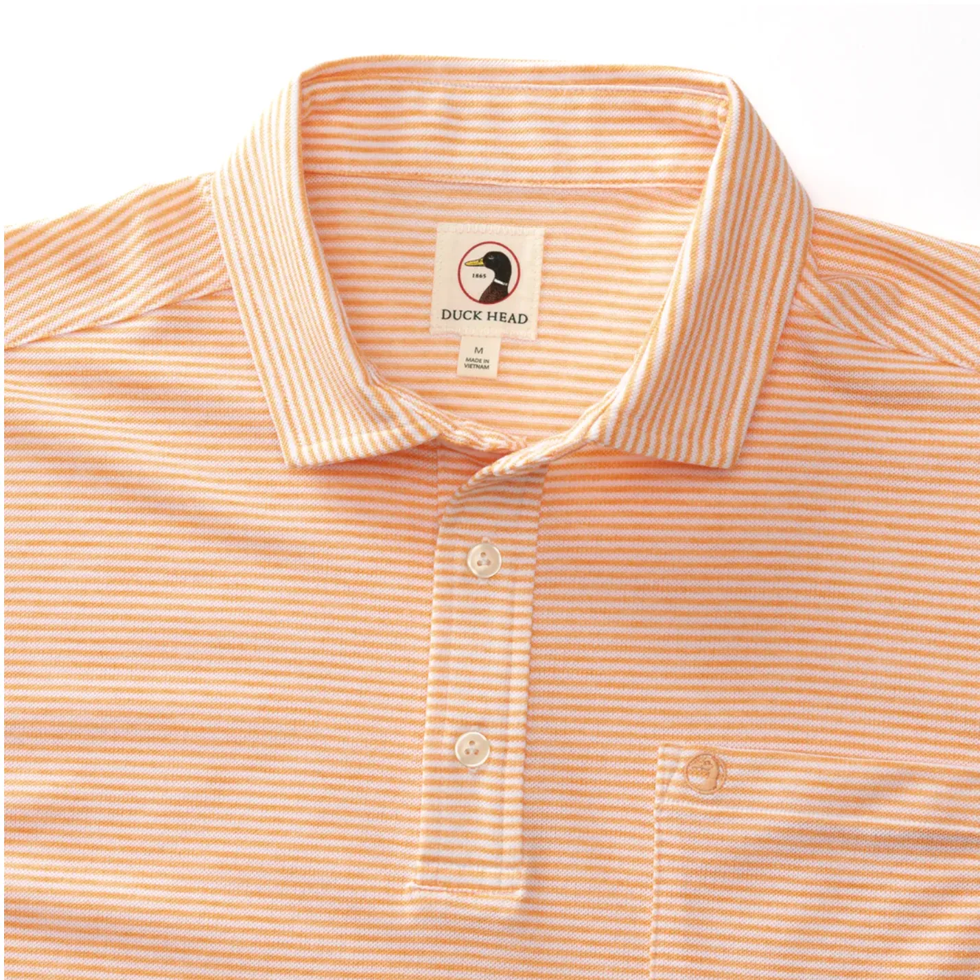 Duck Head Stripe Polo Orange Heather