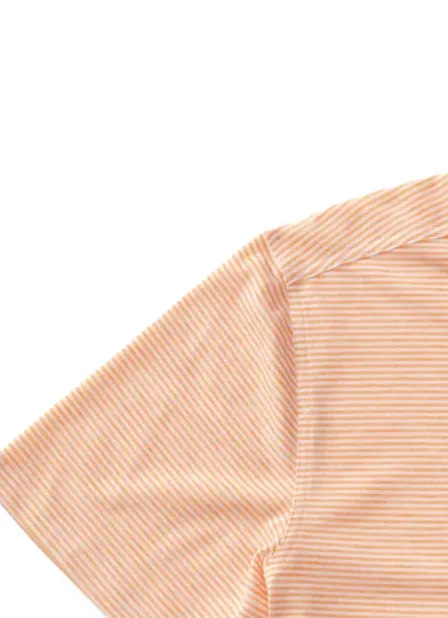 Duck Head Stripe Polo Orange Heather