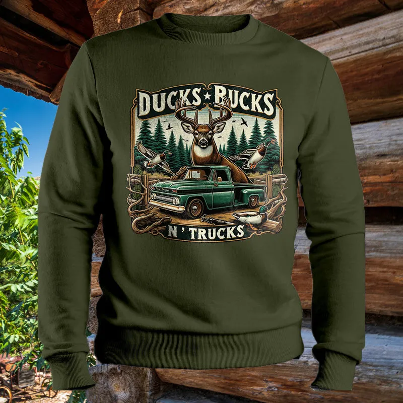 DUCKS BUCKS N' TRUCKS | Men's Fall Sweatshirt