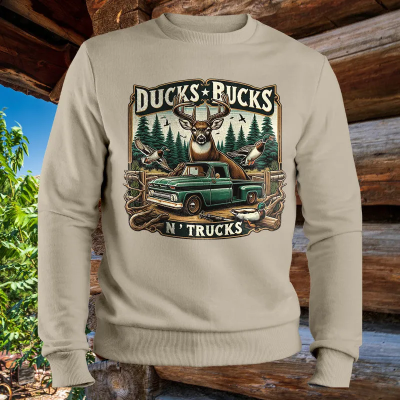 DUCKS BUCKS N' TRUCKS | Men's Fall Sweatshirt