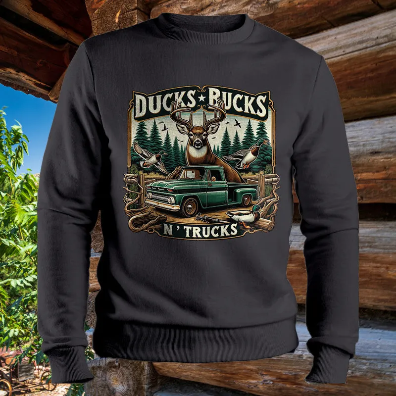 DUCKS BUCKS N' TRUCKS | Men's Fall Sweatshirt