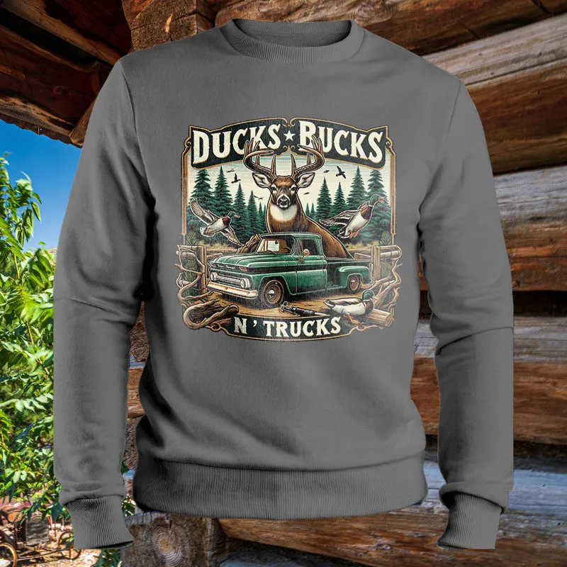 DUCKS BUCKS N' TRUCKS | Men's Fall Sweatshirt