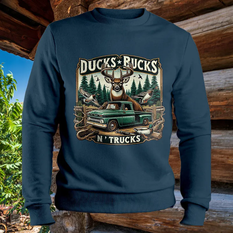 DUCKS BUCKS N' TRUCKS | Men's Fall Sweatshirt