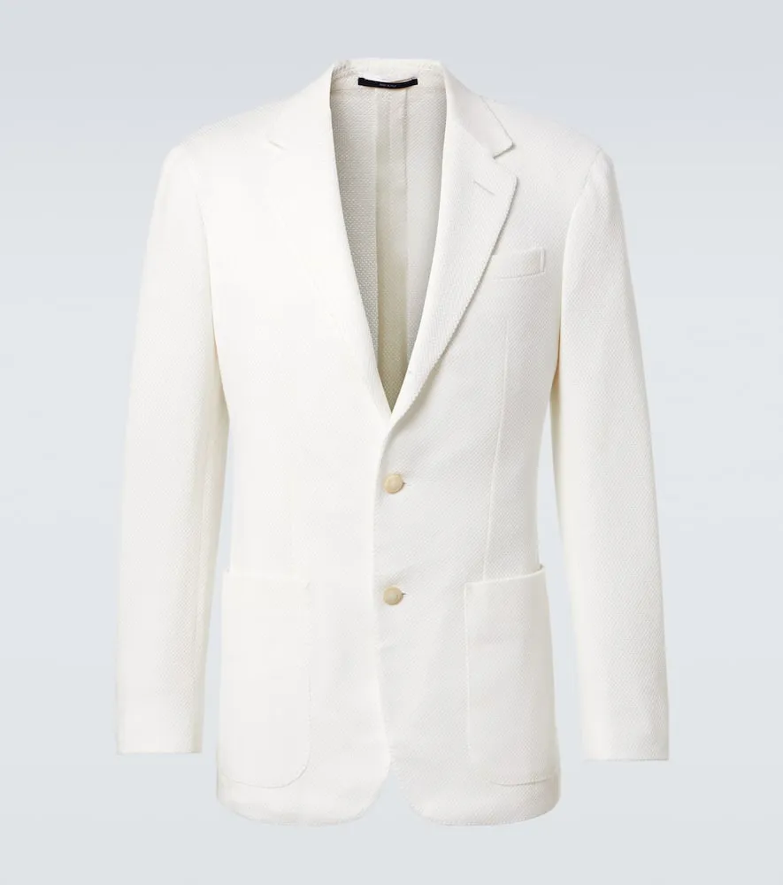 Dunhill Cotton piqu√É¬© blazer