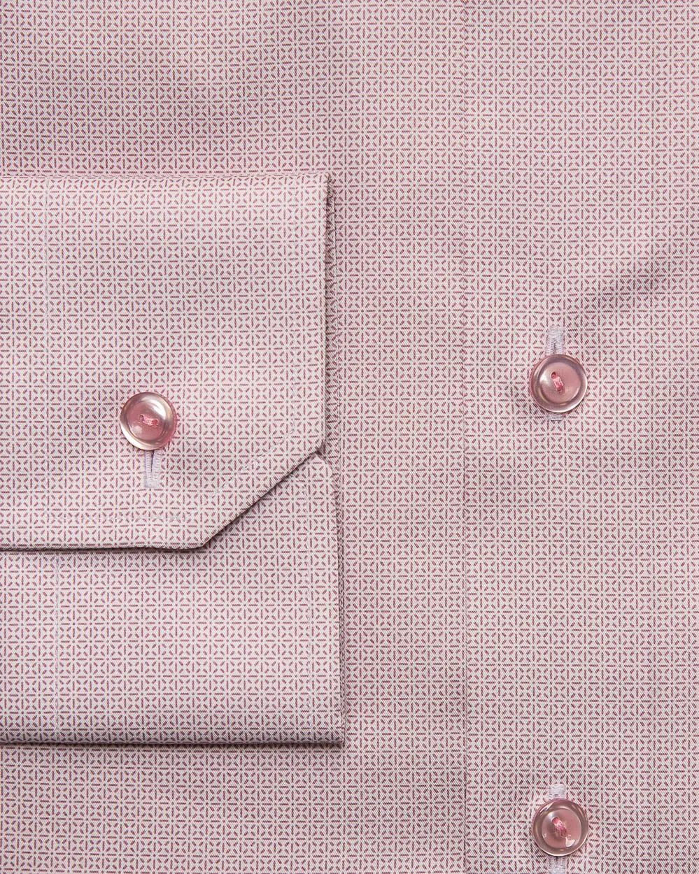 Dusty Rose Geometric Dress Shirt