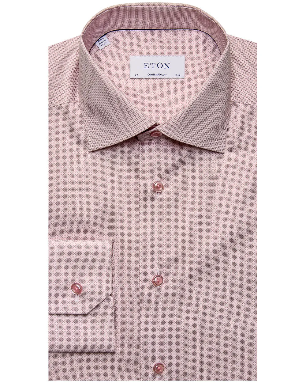 Dusty Rose Geometric Dress Shirt