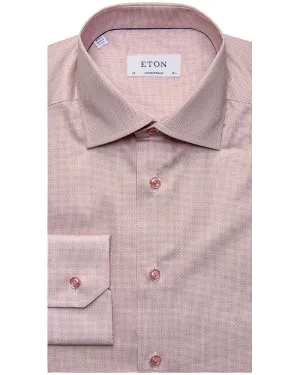 Dusty Rose Geometric Dress Shirt
