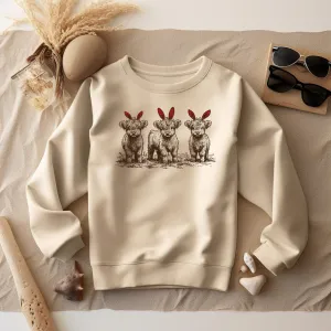 Easter Highland Cows Tee/ LS/ Crew/ Hoodie