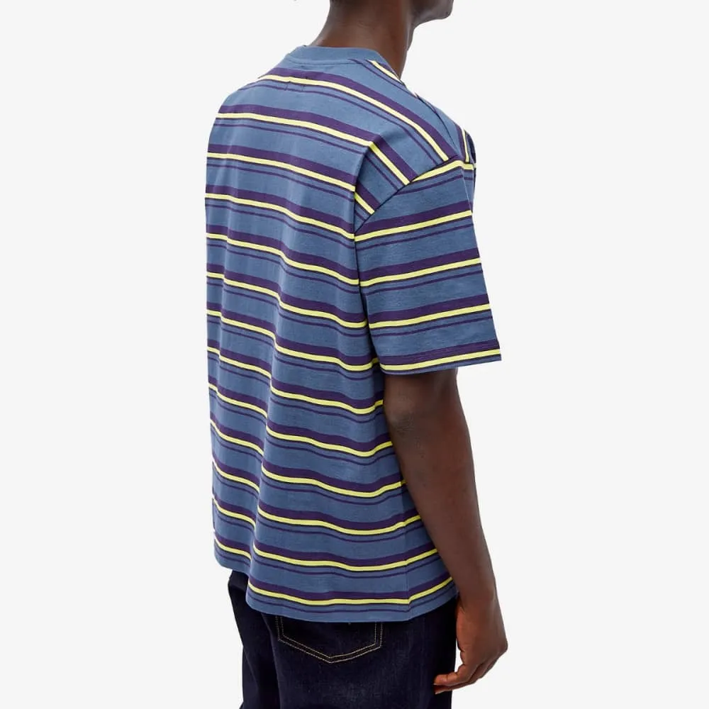 Edwin quarter stripe T-shirt, multicolor