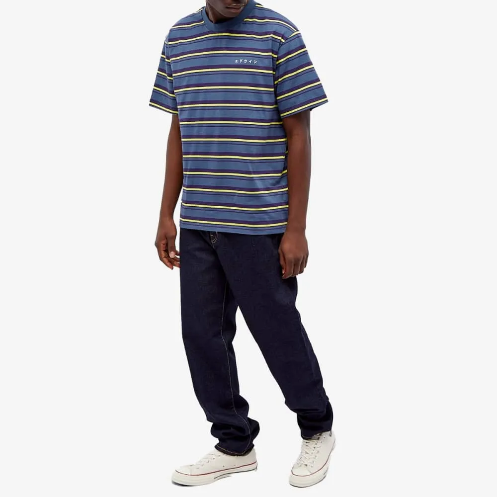Edwin quarter stripe T-shirt, multicolor