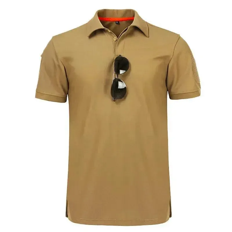 Embroidered Badge Men Polo Shirt