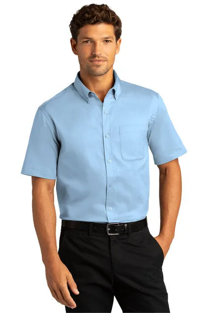 EMBROIDERED - W809 -  Port Authority® Short Sleeve SuperPro™ React™ Twill Shirt