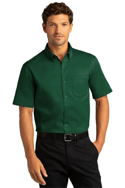 EMBROIDERED - W809 -  Port Authority® Short Sleeve SuperPro™ React™ Twill Shirt