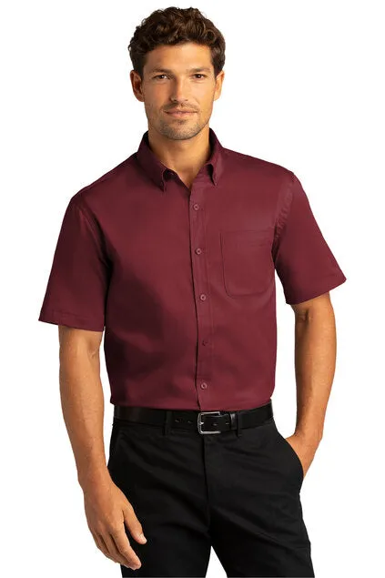 EMBROIDERED - W809 -  Port Authority® Short Sleeve SuperPro™ React™ Twill Shirt