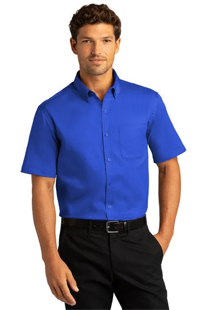 EMBROIDERED - W809 -  Port Authority® Short Sleeve SuperPro™ React™ Twill Shirt