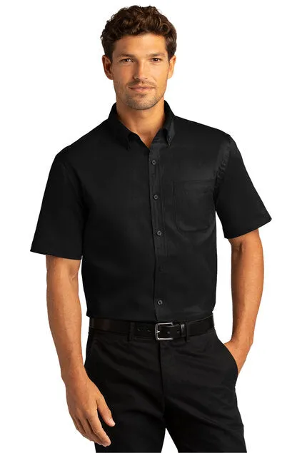 EMBROIDERED - W809 -  Port Authority® Short Sleeve SuperPro™ React™ Twill Shirt