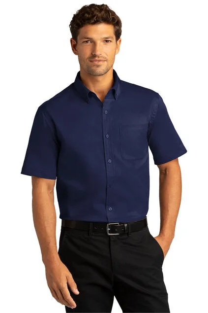 EMBROIDERED - W809 -  Port Authority® Short Sleeve SuperPro™ React™ Twill Shirt