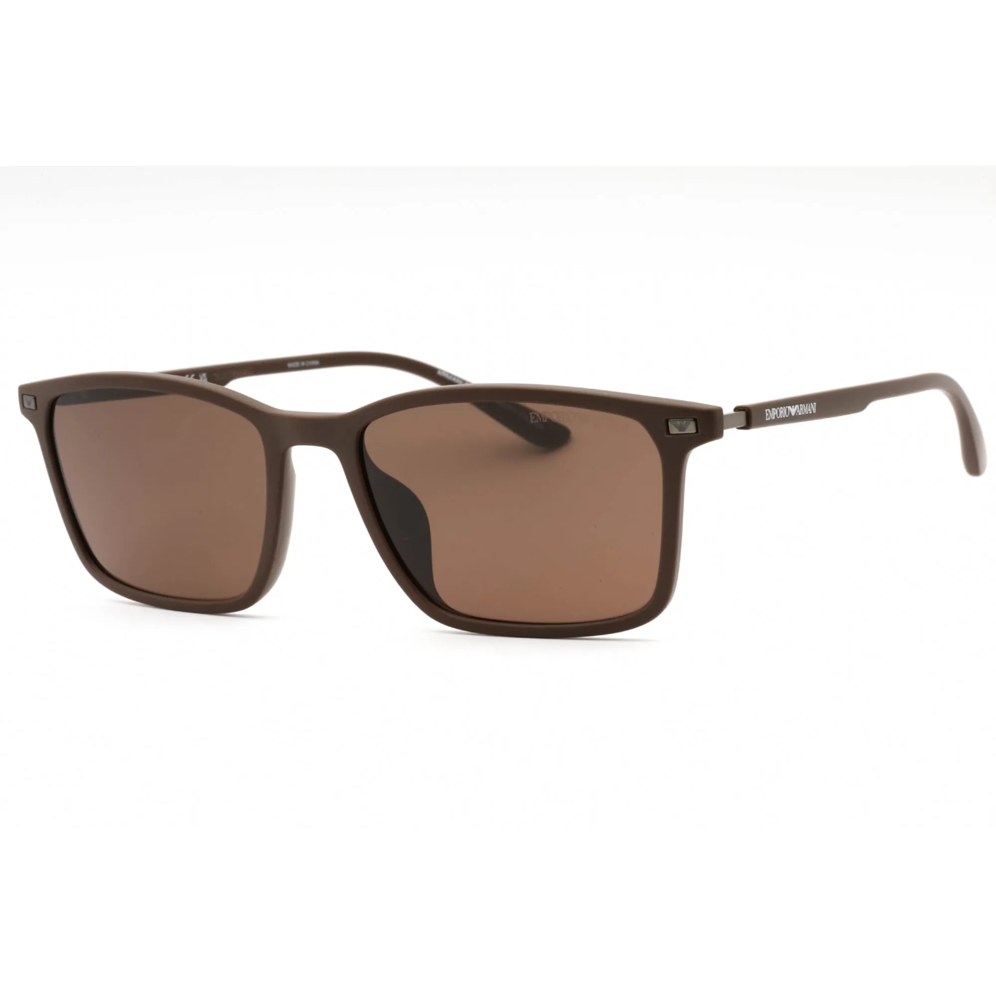 Emporio Armani Men's Sunglasses - Matte Brown Plastic Rectangular | 0EA4223U 610573