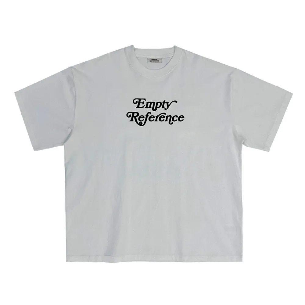 Empty Reference Solid Color Brand Logo Printing Basic T-Shirt Men And Women Tide Summer Couple Short Sleeves