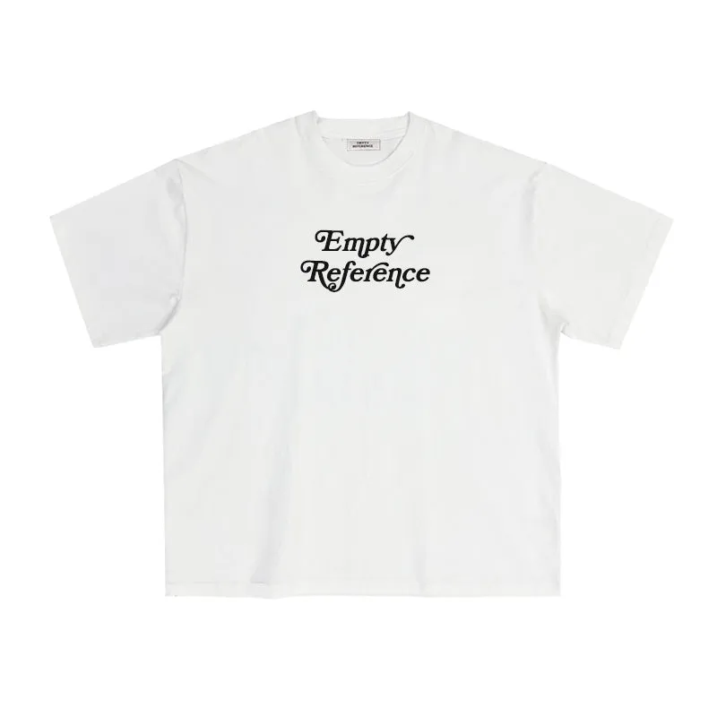 Empty Reference Solid Color Brand Logo Printing Basic T-Shirt Men And Women Tide Summer Couple Short Sleeves