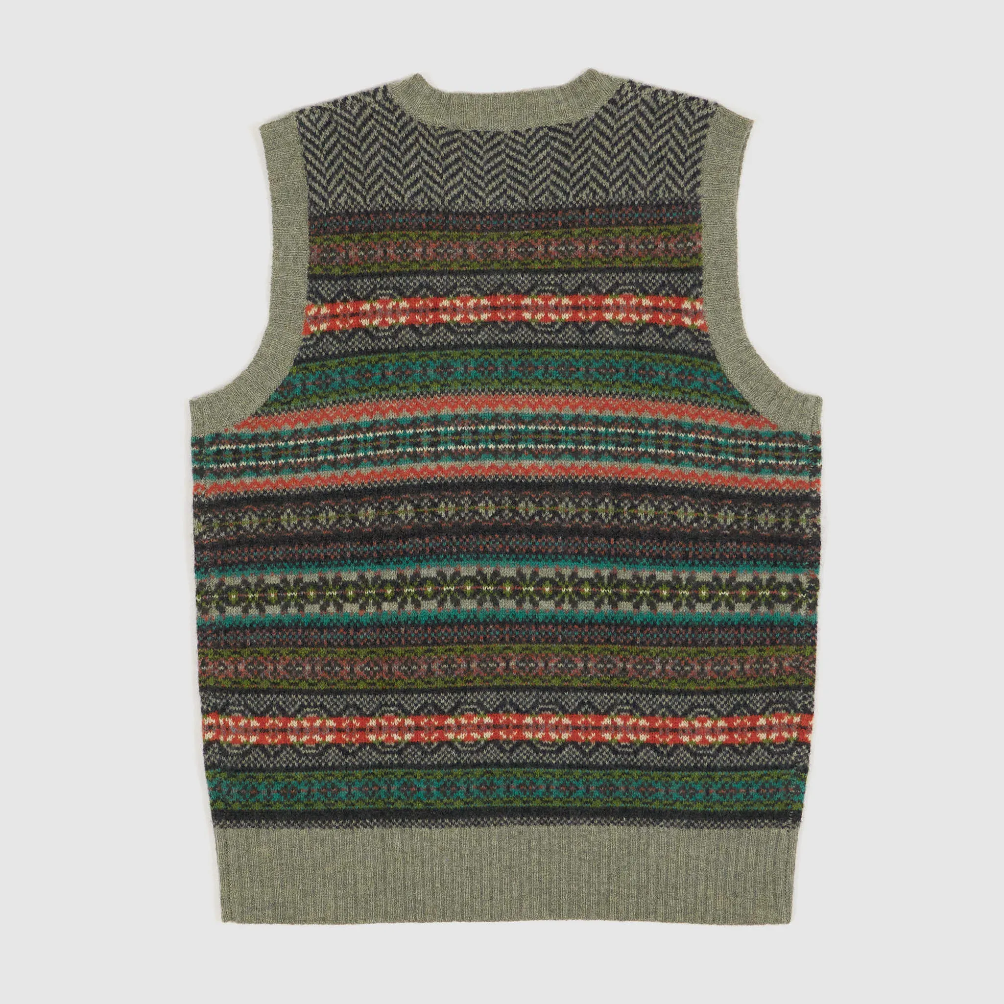 Eribé Knitwear Wool Fair-Isle Vest Sleeveless Pullover