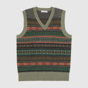 Eribé Knitwear Wool Fair-Isle Vest Sleeveless Pullover