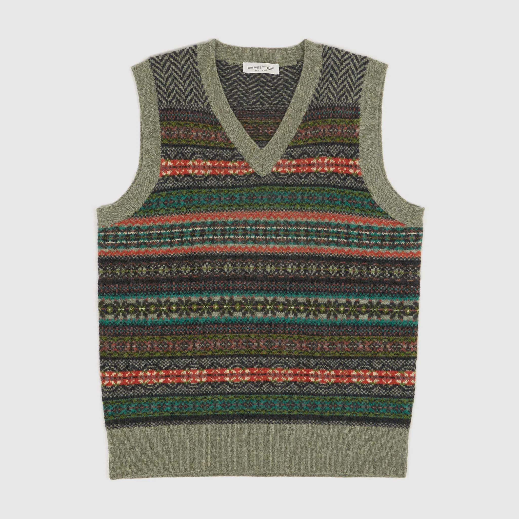 Eribé Knitwear Wool Fair-Isle Vest Sleeveless Pullover