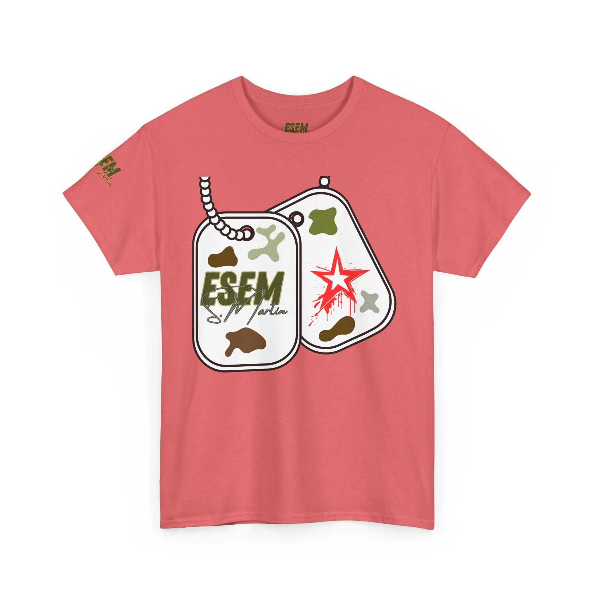 ESEM S.Martin Military Tag - Inspirational Unisex Heavy Cotton Tee