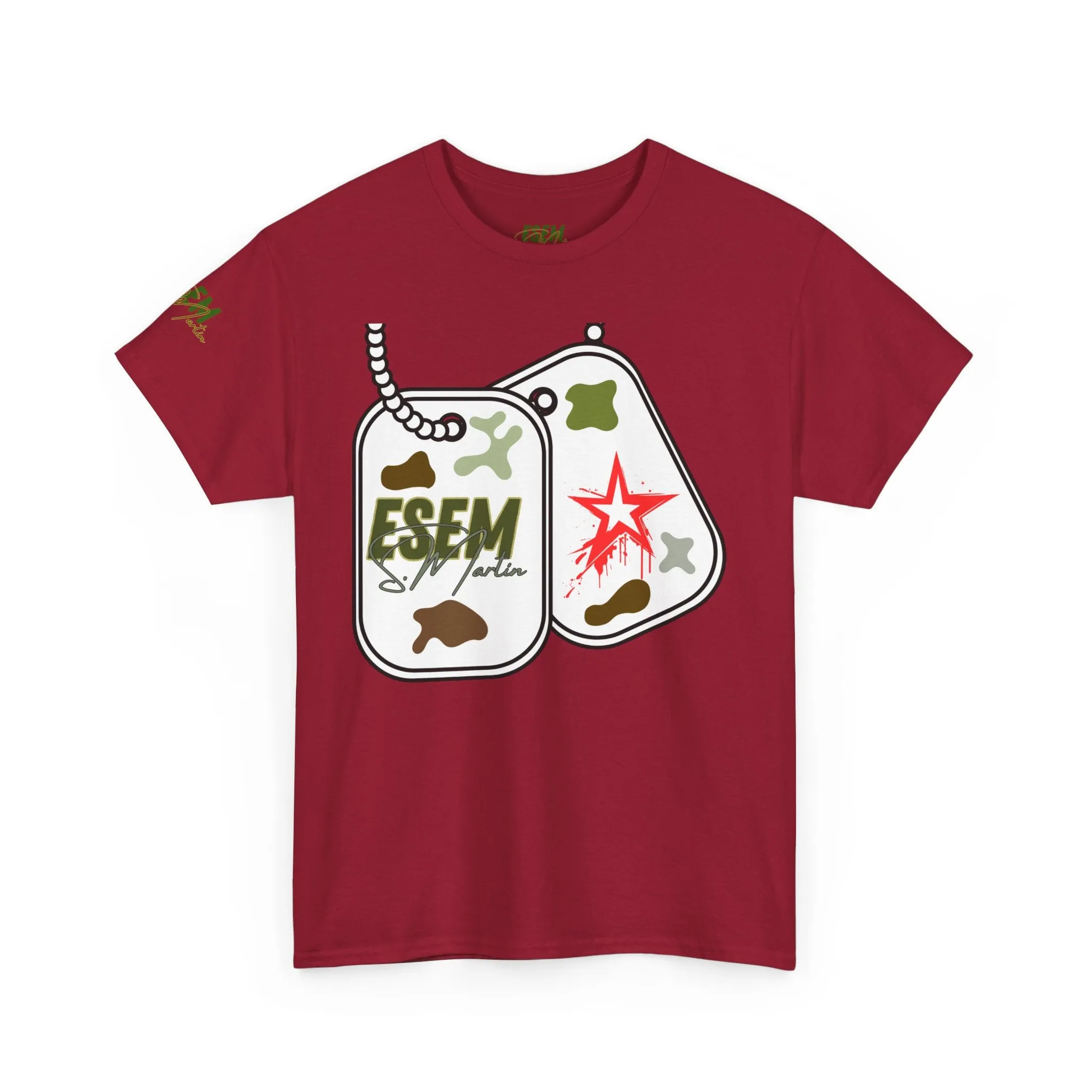 ESEM S.Martin Military Tag - Inspirational Unisex Heavy Cotton Tee