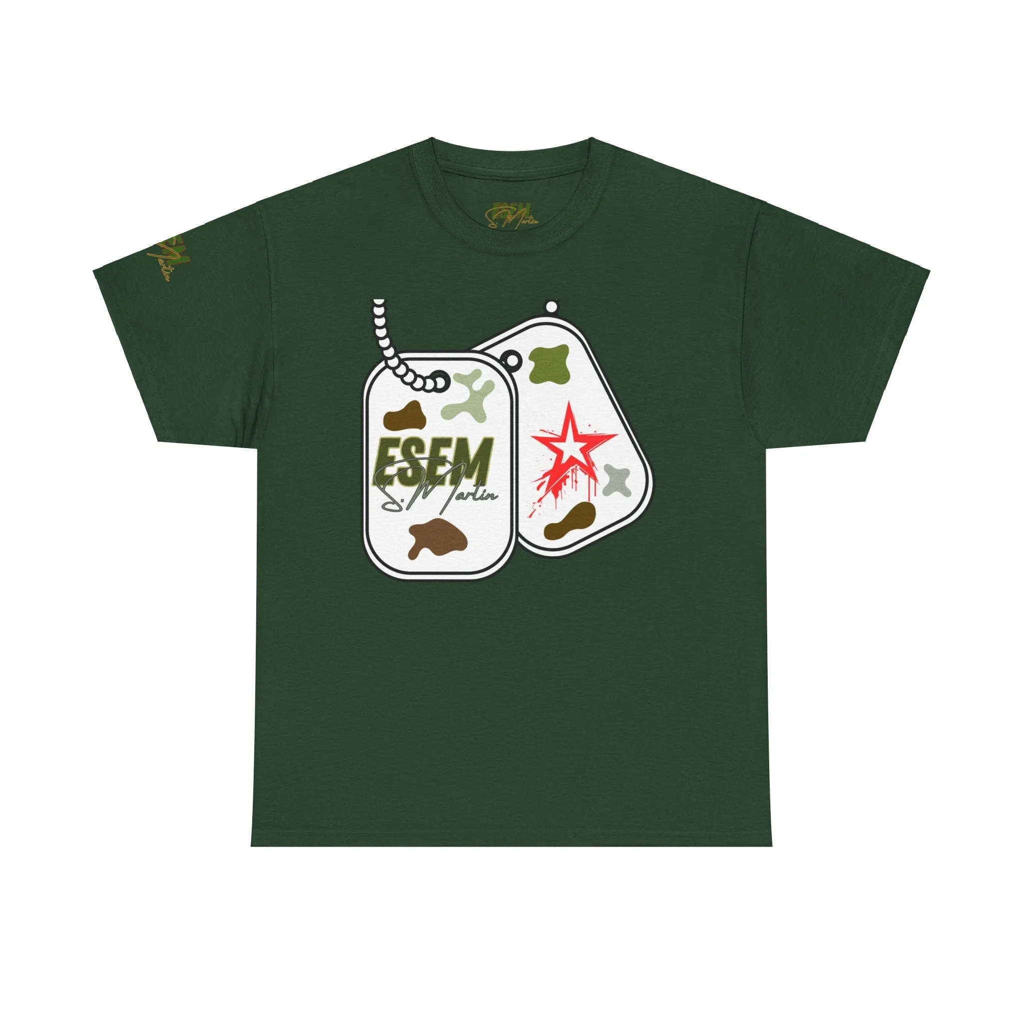 ESEM S.Martin Military Tag - Inspirational Unisex Heavy Cotton Tee