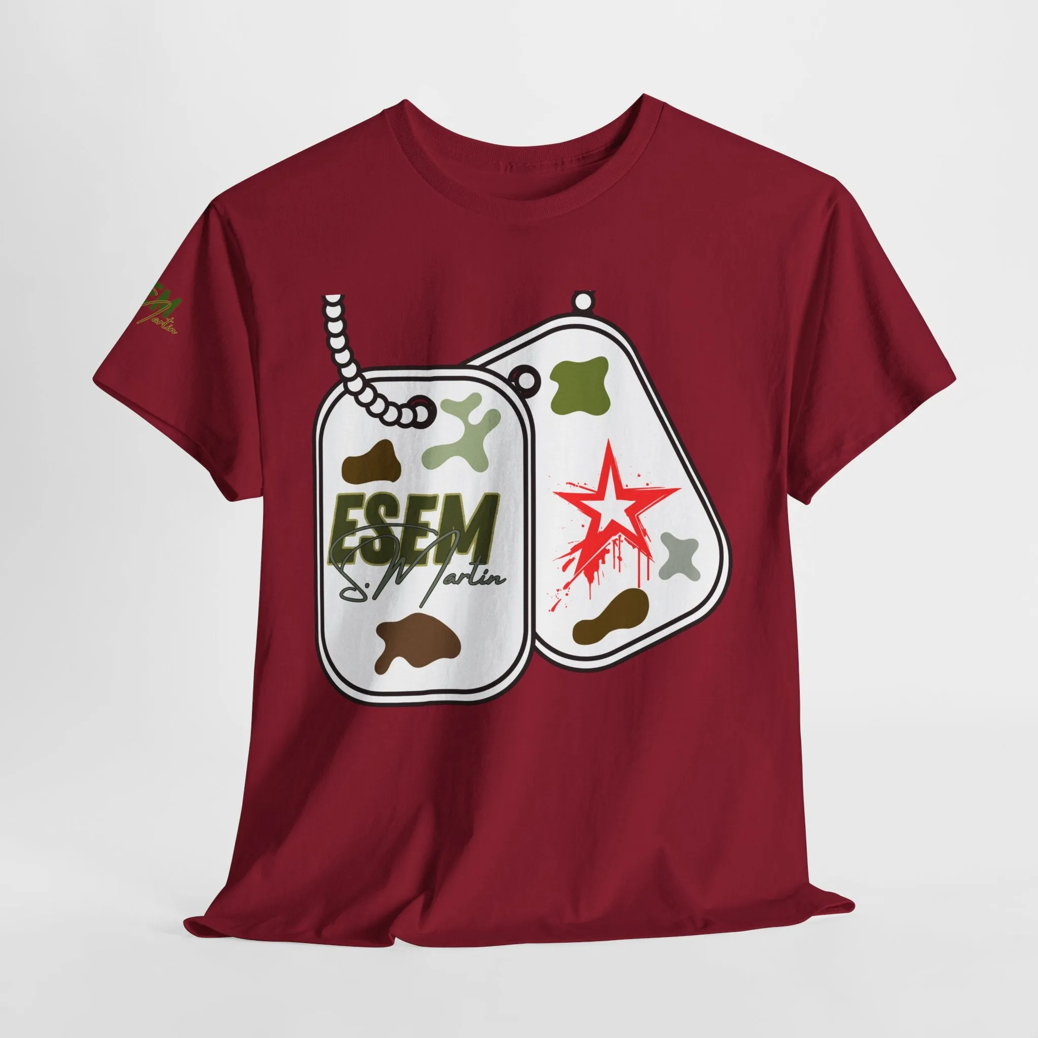 ESEM S.Martin Military Tag - Inspirational Unisex Heavy Cotton Tee