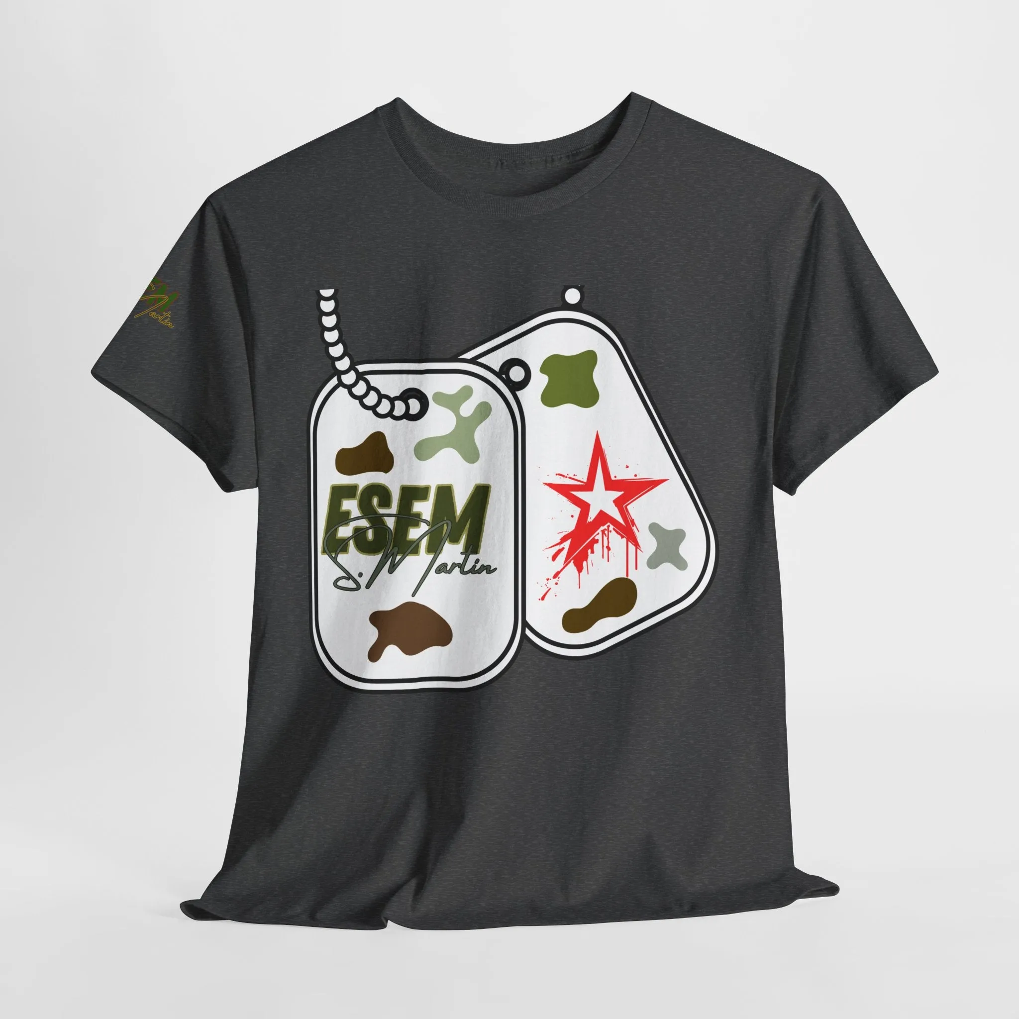 ESEM S.Martin Military Tag - Inspirational Unisex Heavy Cotton Tee
