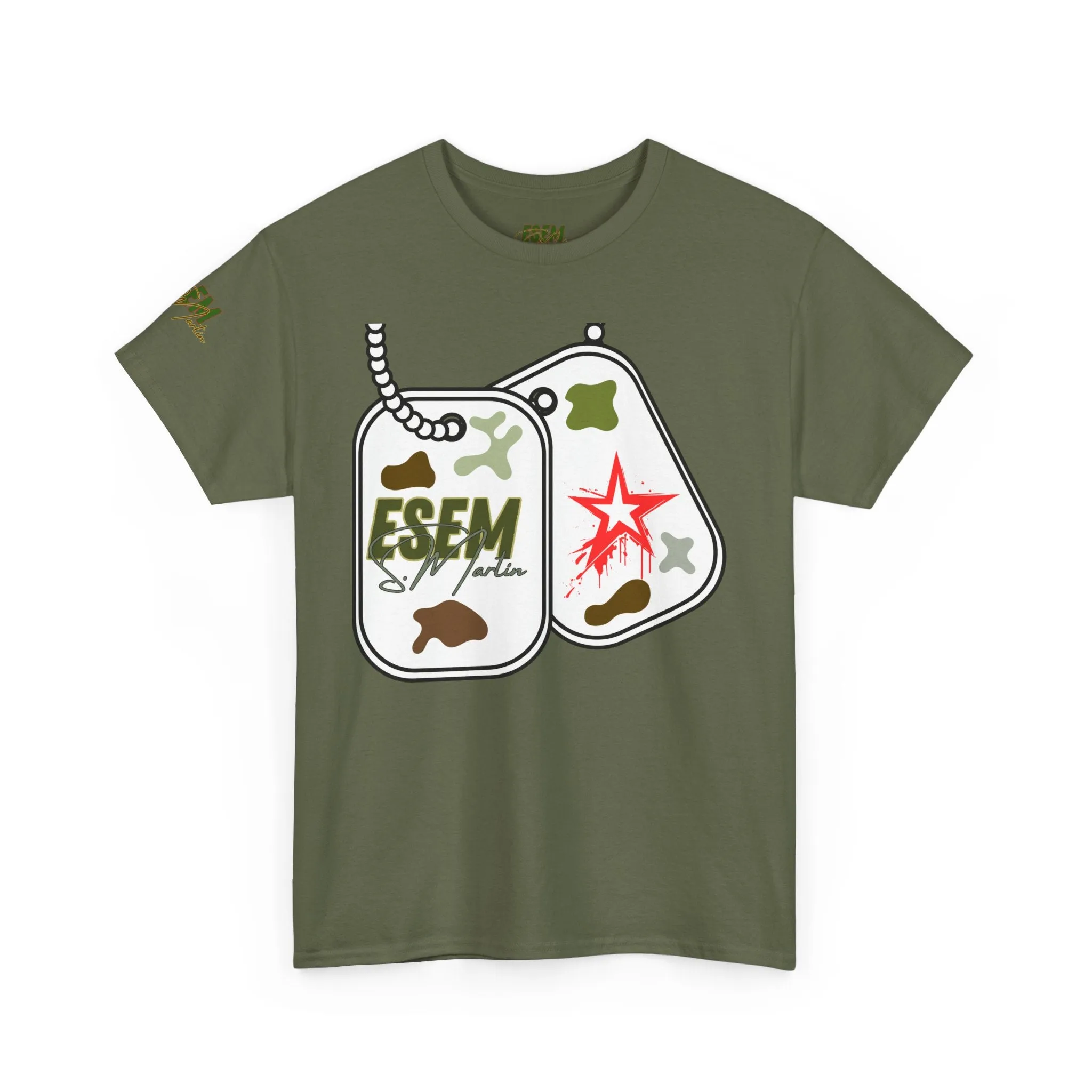 ESEM S.Martin Military Tag - Inspirational Unisex Heavy Cotton Tee