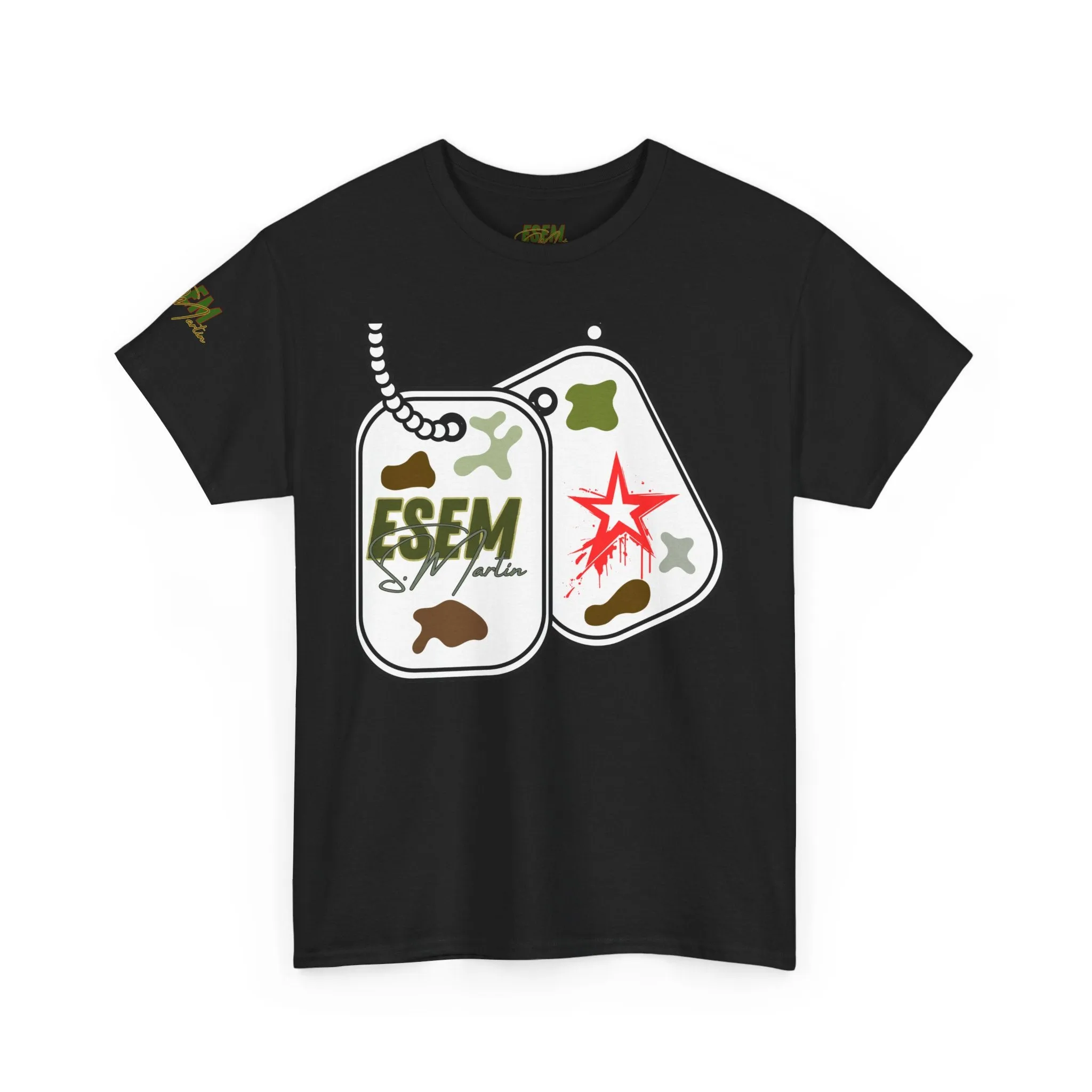 ESEM S.Martin Military Tag - Inspirational Unisex Heavy Cotton Tee