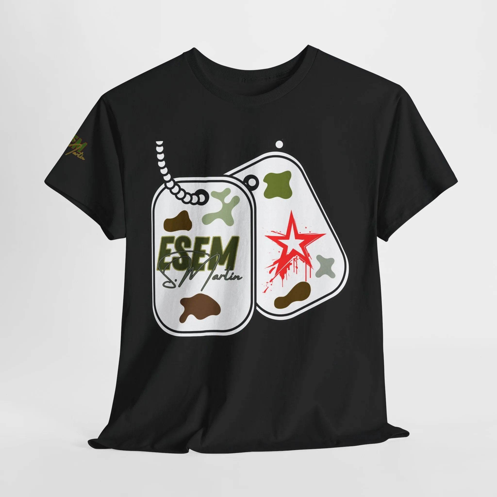 ESEM S.Martin Military Tag - Inspirational Unisex Heavy Cotton Tee