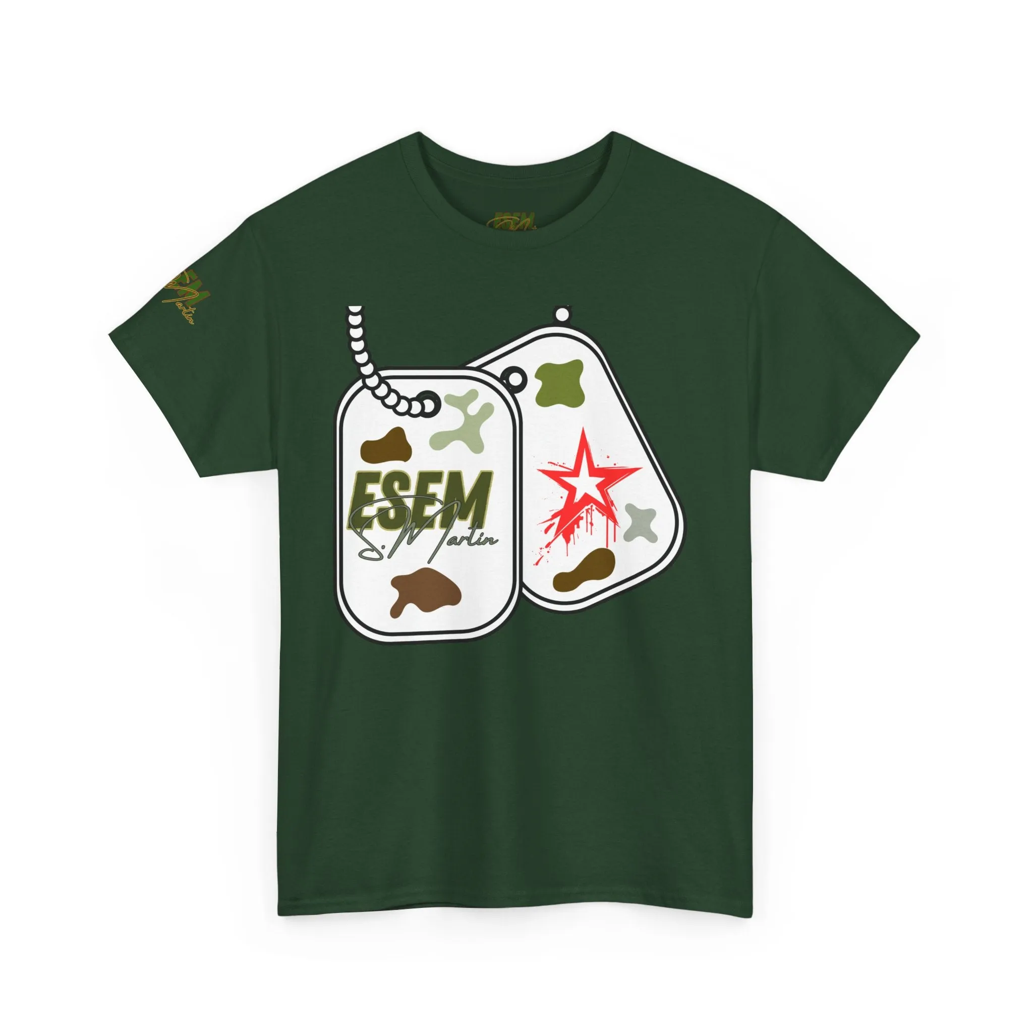 ESEM S.Martin Military Tag - Inspirational Unisex Heavy Cotton Tee