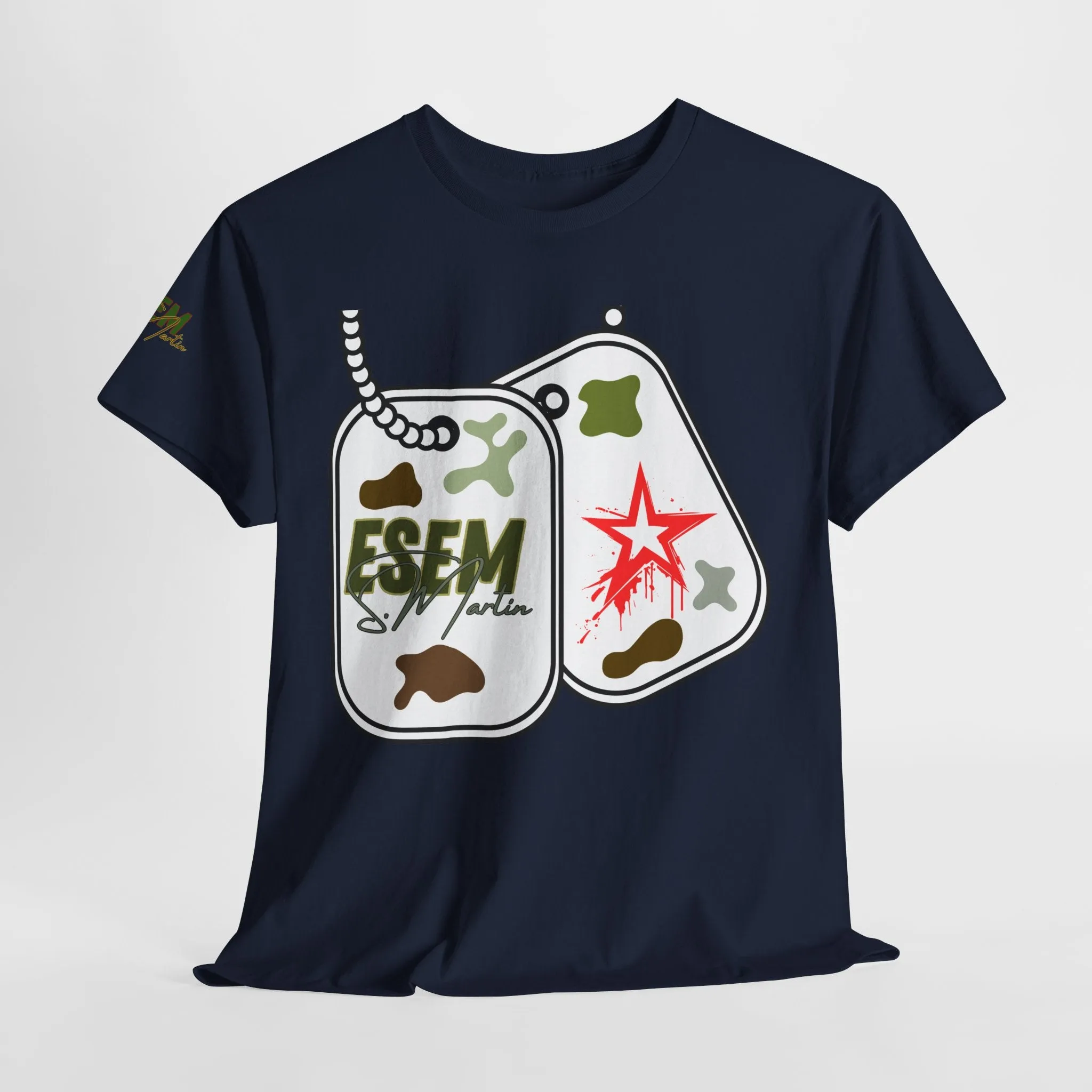 ESEM S.Martin Military Tag - Inspirational Unisex Heavy Cotton Tee