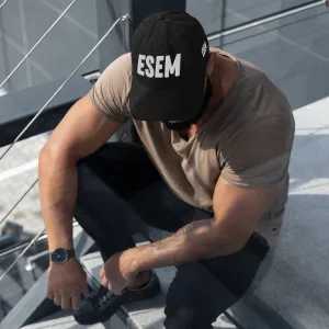 ESEM (wht) - Distressed Dad Hat
