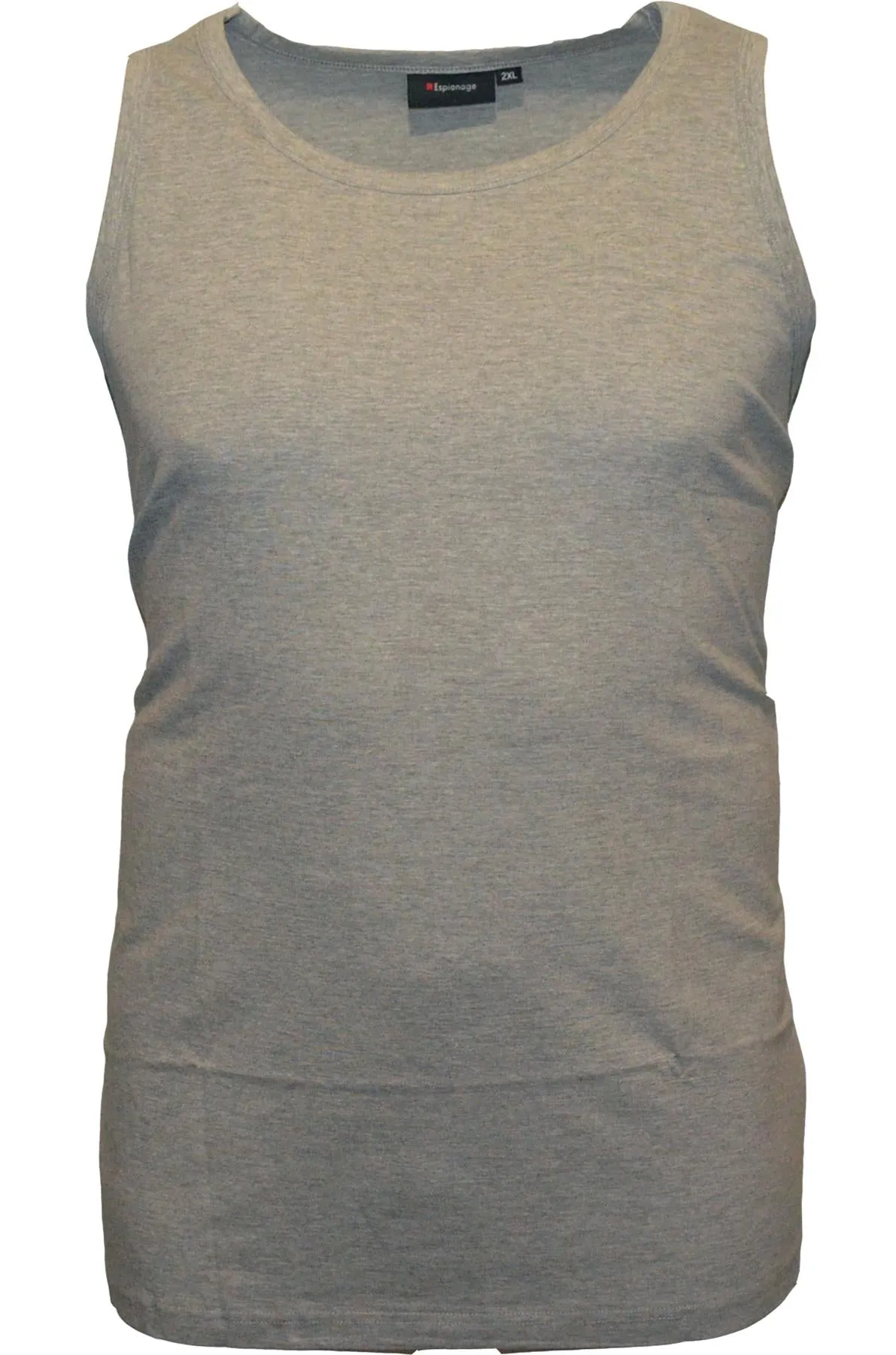 Espionage Men's Long Length Combed Cotton Single Pack Vest 2XL-8X  10 Colours