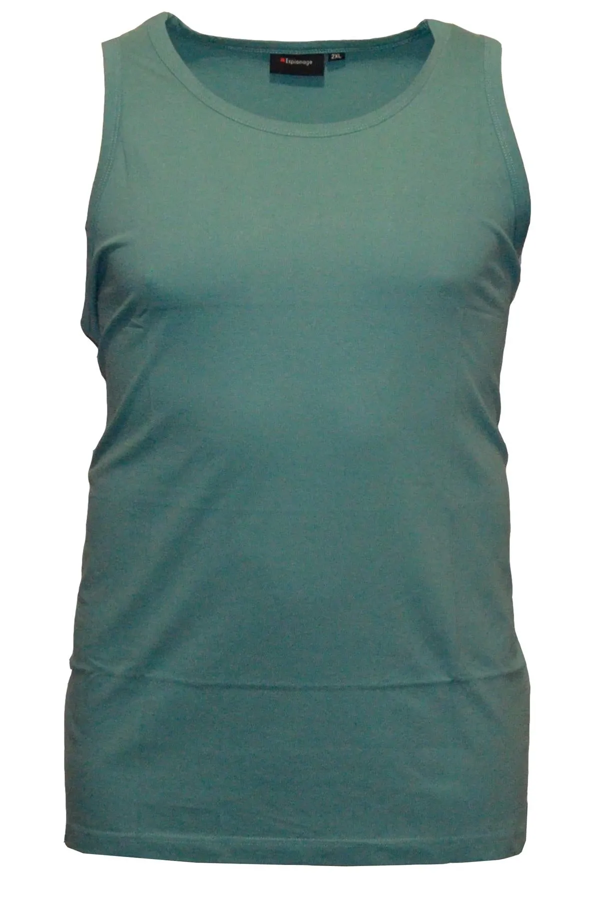 Espionage Men's Long Length Combed Cotton Single Pack Vest 2XL-8X  10 Colours