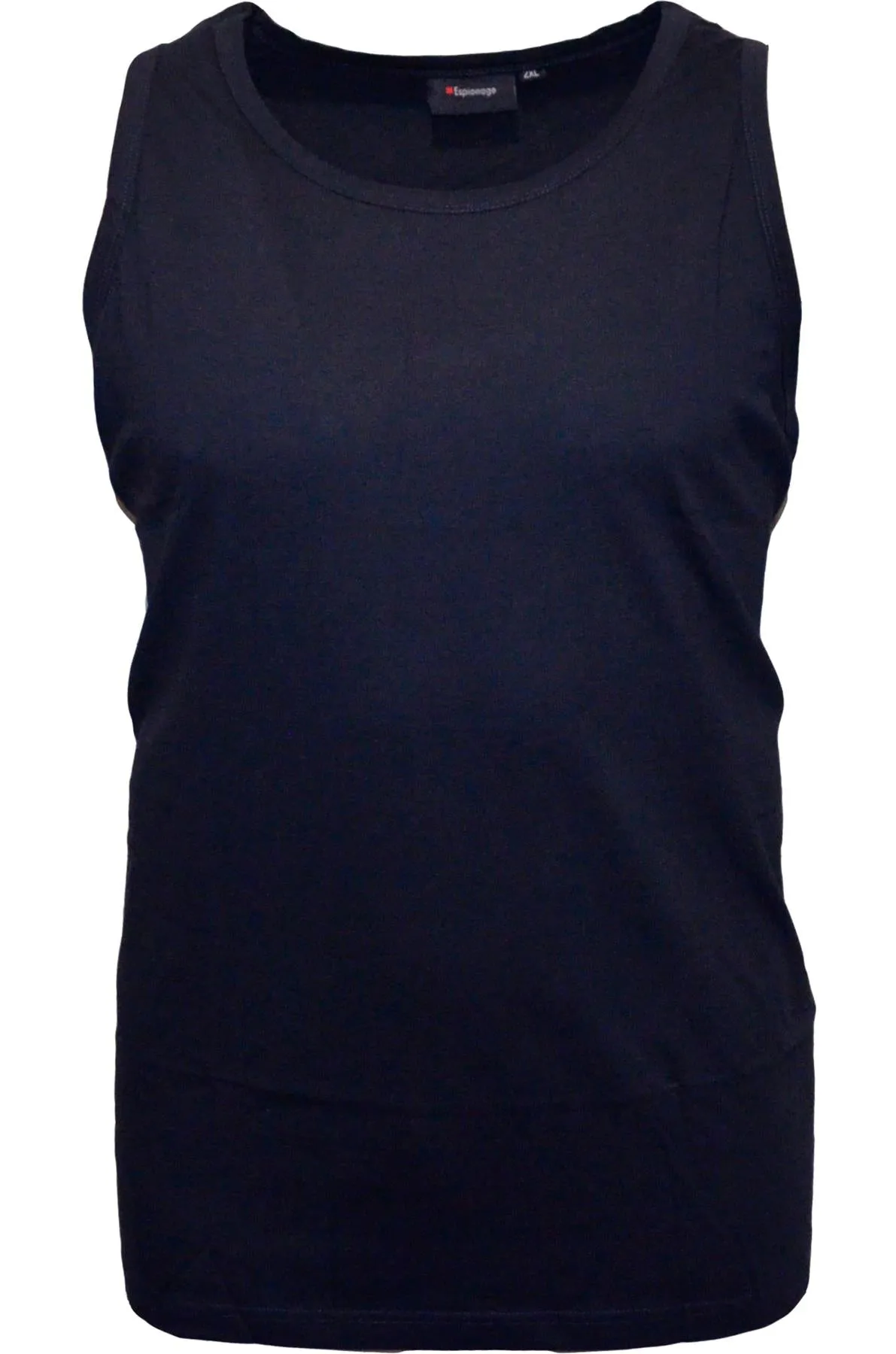 Espionage Men's Long Length Combed Cotton Single Pack Vest 2XL-8X  10 Colours