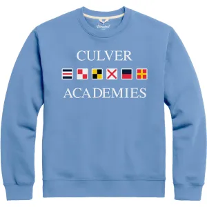 Essential Fleece Crew Flags - Powder Blue