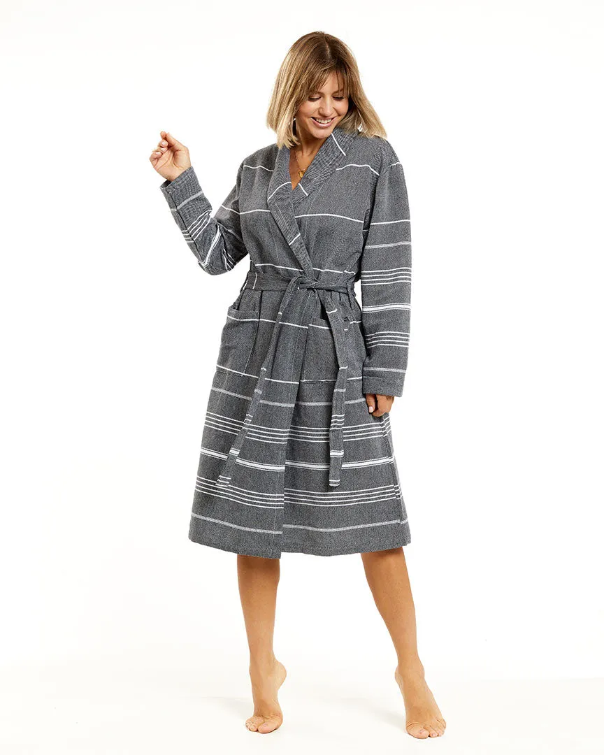 Essential Lightweight Turkish Spa Bathrobe with Bag - RT825