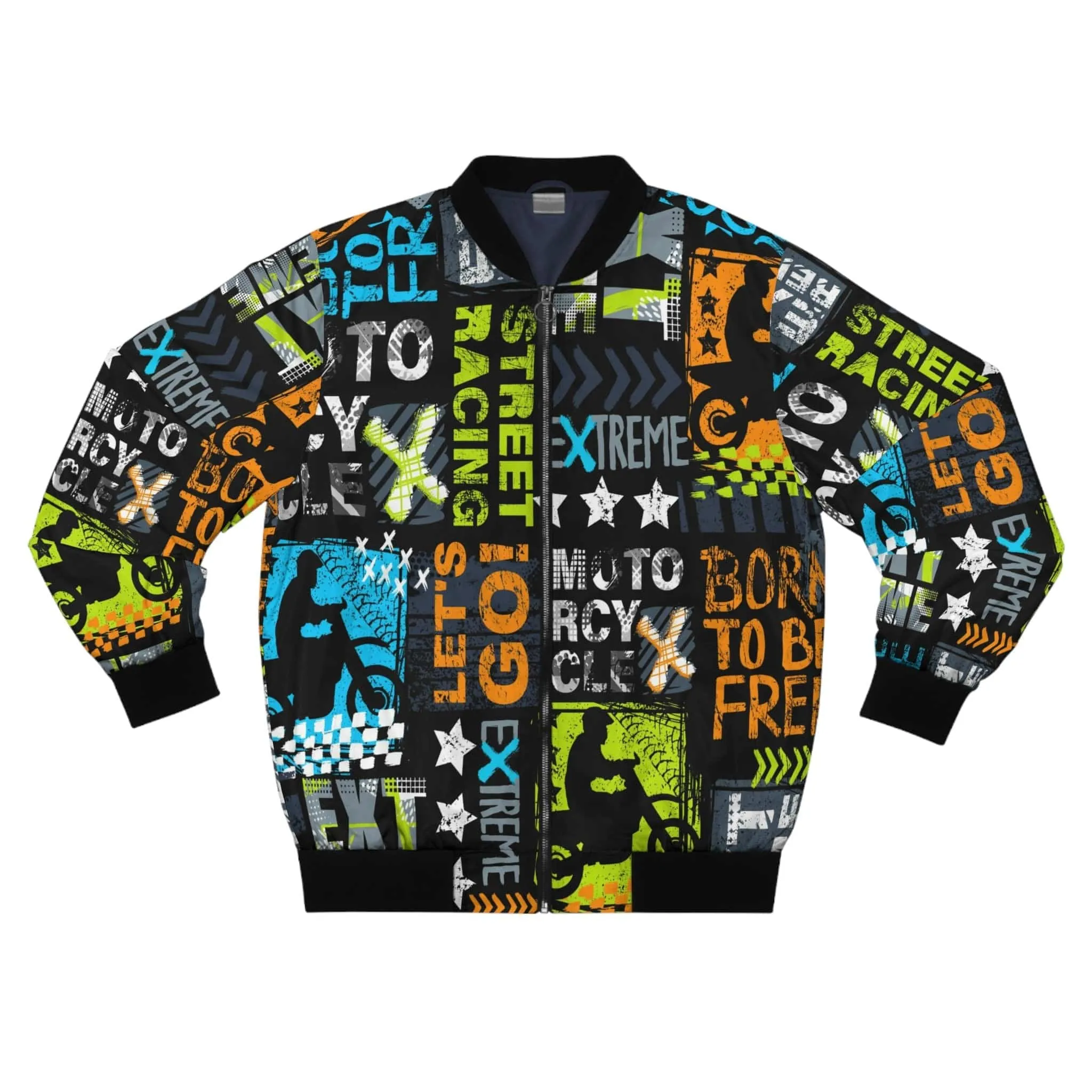 Extreme Biker Sports Men's Bomber Jacket, Windbreaker Motorcycle Jacket, Fashion Outdoor Jackets, Trucker Jackets