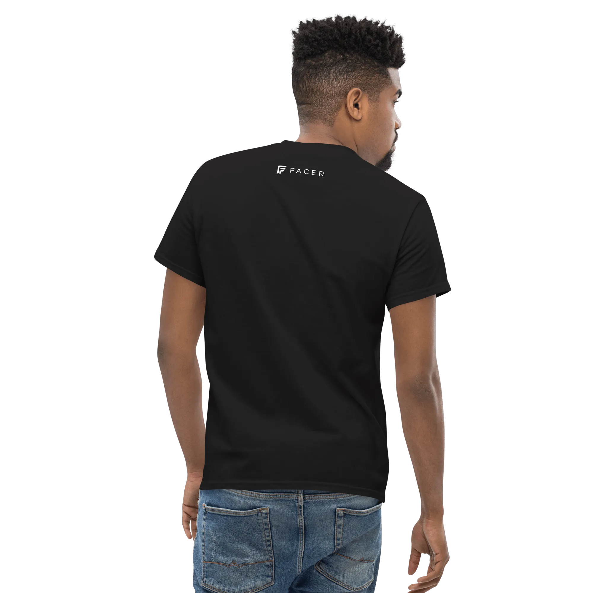 Facer classic T-shirt for men - White logo