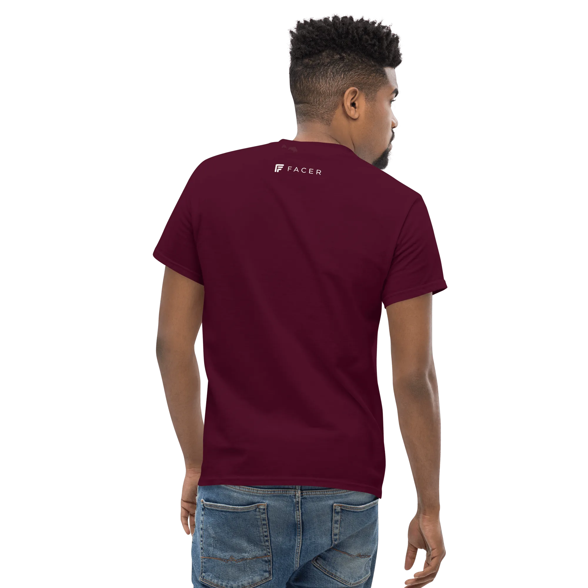 Facer classic T-shirt for men - White logo