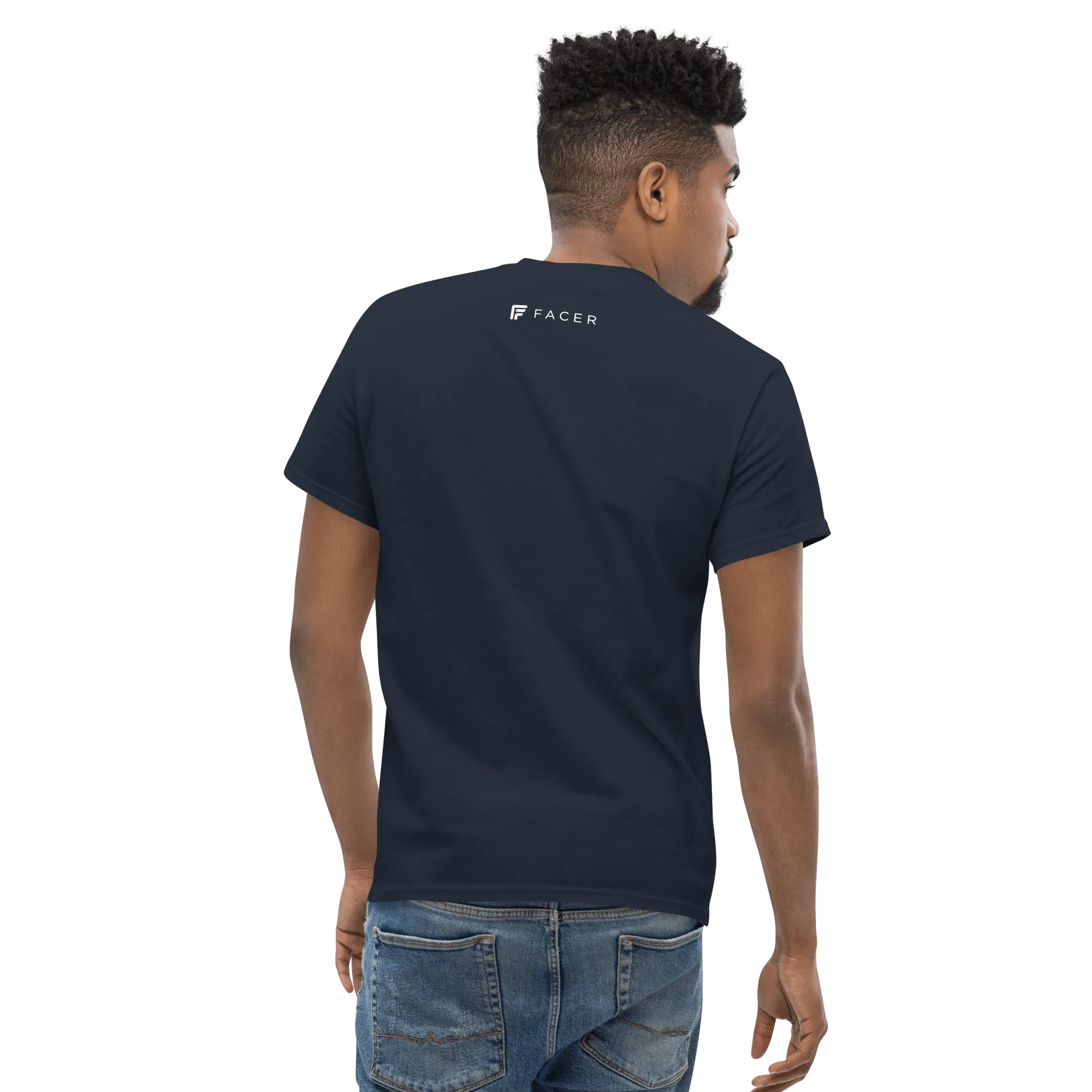 Facer classic T-shirt for men - White logo